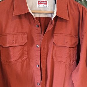 Men's Wrangler button up burnt orange